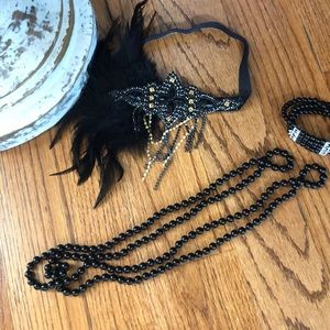 Gatsby Accessories Headpiece, Bracelet,Necklace